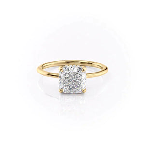 The Maia Set With A 1 Carat Cushion Lab Diamond