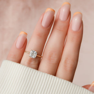 The Maia Set With A 2 Carat Cushion Lab Diamond