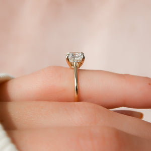 The Maia Set With A 2 Carat Cushion Lab Diamond