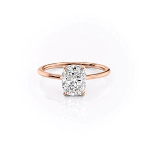 The Maia Set With A Elongated Cushion Moissanite