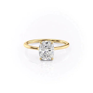The Maia Set With A Elongated Cushion Moissanite