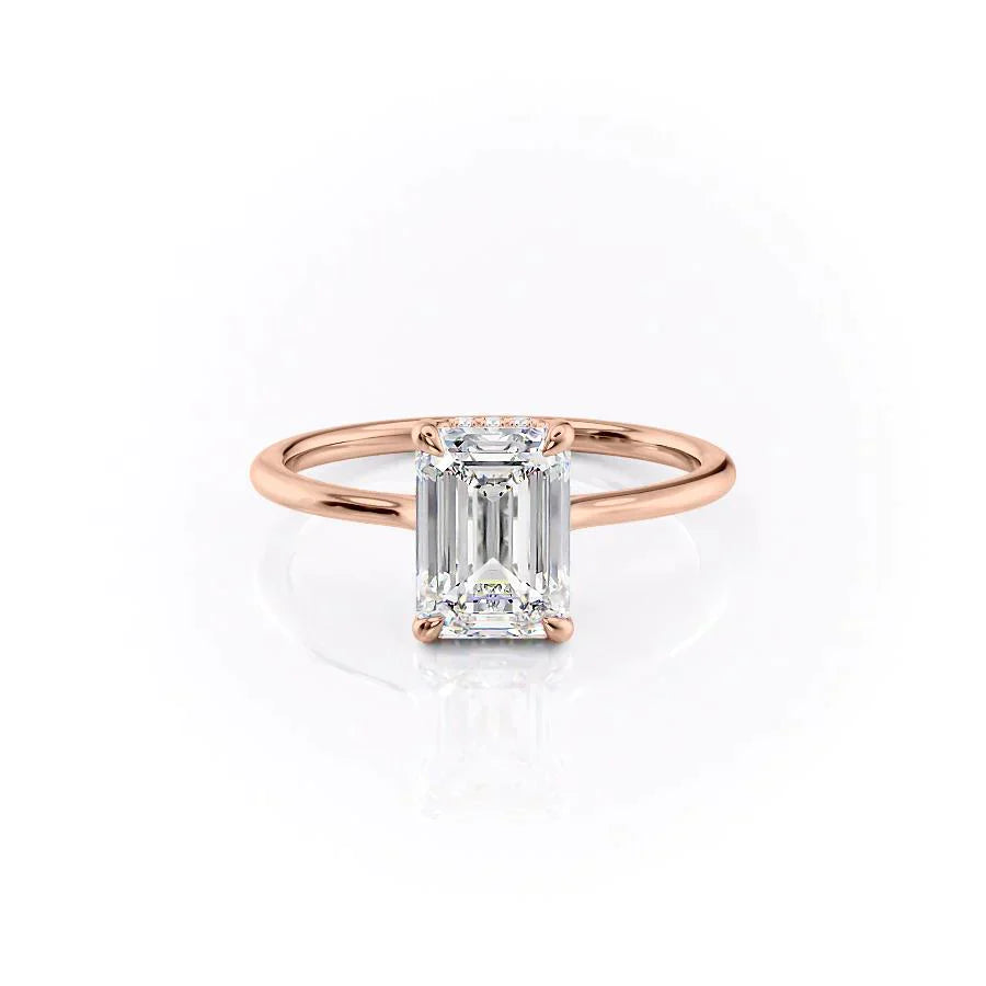 The Maia Set With A 4.5 Carat Emerald Moissanite
