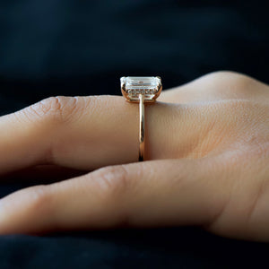 The Maia Set With A 3 Carat Emerald Lab Diamond
