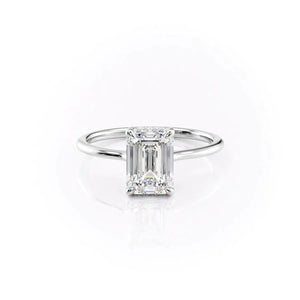 The Maia Set With A 1.5 Carat Emerald Moissanite