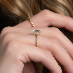 The Maia Set With A 2 Carat Emerald Lab Diamond