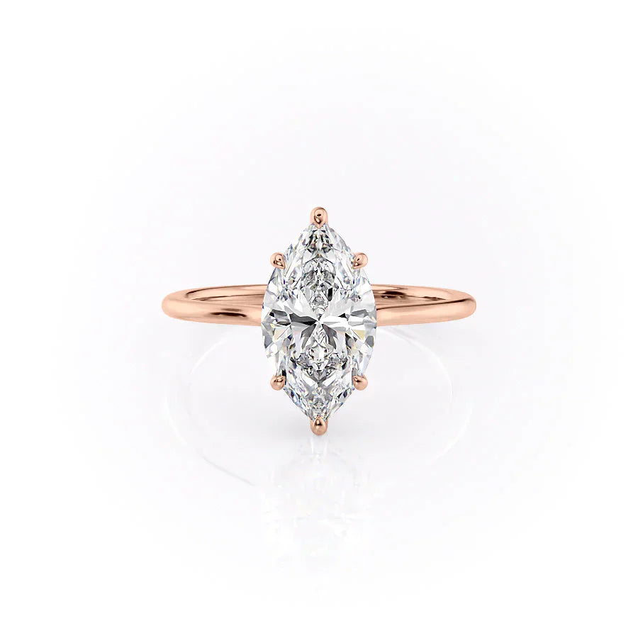 The Maia Set With A 2.5 Carat Marquise Moissanite