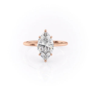 The Maia Set With A 2.5 Carat Marquise Moissanite