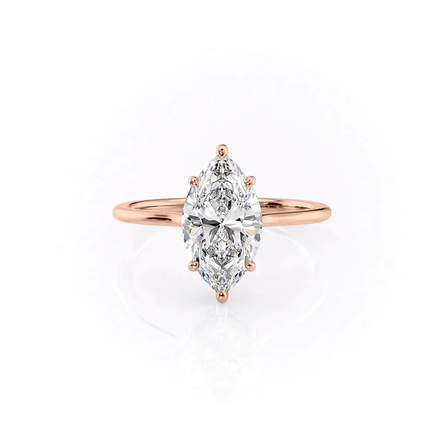The Maia Set With A 1 Carat Marquise Lab Diamond