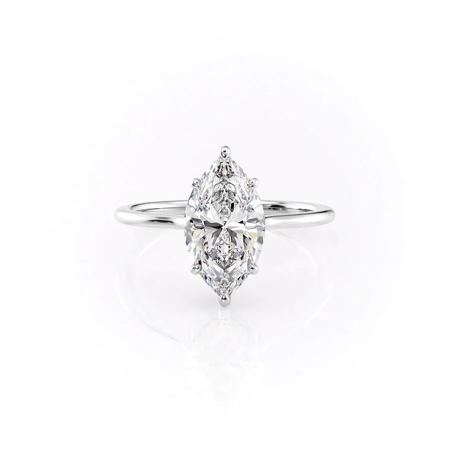 The Maia Set With A 1 Carat Marquise Lab Diamond