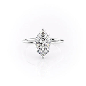 The Maia Set With A 3.5 Carat Marquise Moissanite