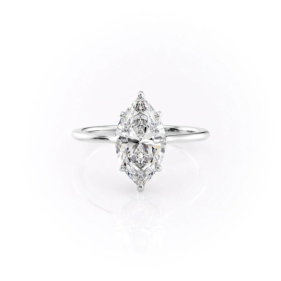 The Maia Set With A 3.5 Carat Marquise Moissanite