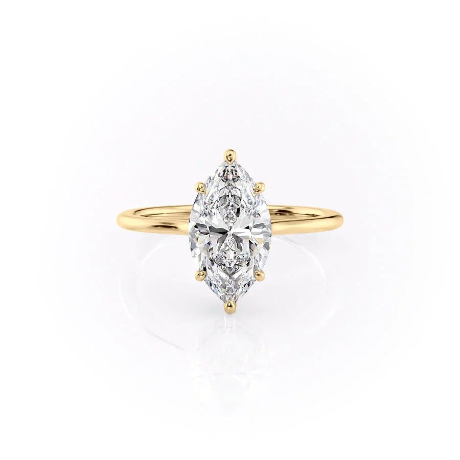 The Maia Set With A 3.5 Carat Marquise Moissanite