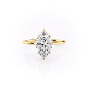 The Maia Set With A 3 Carat Marquise Lab Diamond