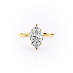 The Maia Set With A 4.5 Carat Marquise Moissanite