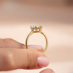 The Maia Set With A 2 Carat Marquise Lab Diamond