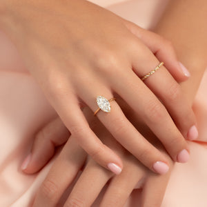 The Maia Set With A 2 Carat Marquise Lab Diamond