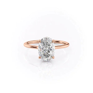 The Maia Set With A 2.5 Carat Oval Lab Diamond