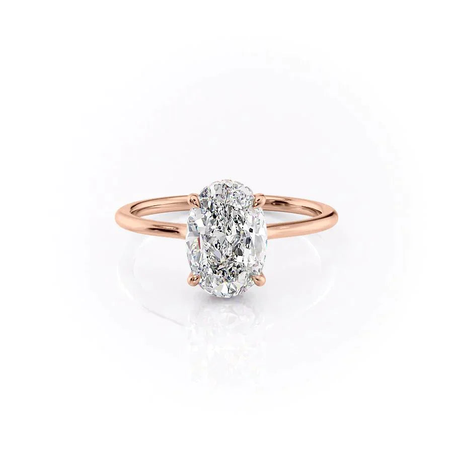 The Maia Set With A 4.5 Carat Oval Moissanite