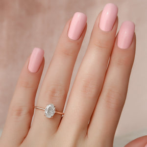The Maia Set With A 3 Carat Oval Lab Diamond