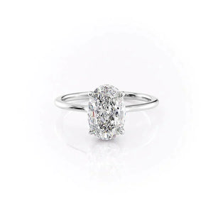 The Maia Set With A 3 Carat Oval Lab Diamond