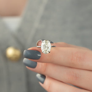 The Maia Set With A 2 Carat Oval Lab Diamond