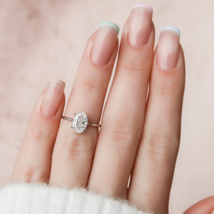 The Maia Set With A 2 Carat Oval Lab Diamond