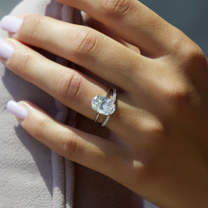 The Maia Set With A 2 Carat Oval Lab Diamond