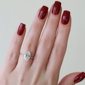 The Maia Set With A 2 Carat Oval Lab Diamond