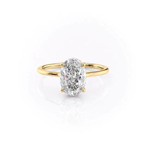 The Maia Set With A 2.5 Carat Oval Lab Diamond