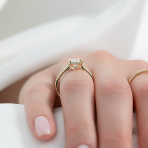 The Maia Set With A 3 Carat Oval Lab Diamond