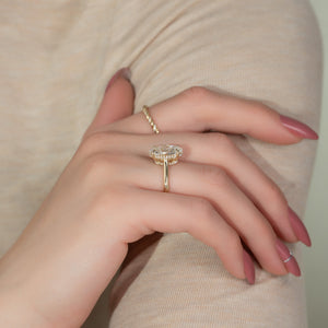 The Maia Set With A 3 Carat Oval Lab Diamond