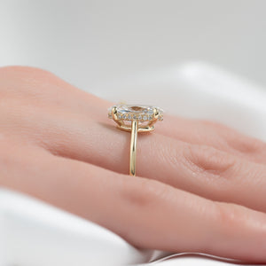 The Maia Set With A 3 Carat Oval Lab Diamond