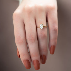 The Maia Set With A 3 Carat Oval Lab Diamond