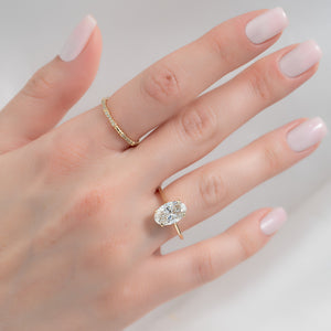 The Maia Set With A 3 Carat Oval Lab Diamond