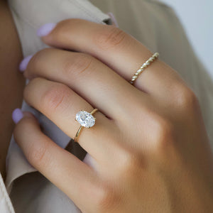 The Maia Set With A 3 Carat Oval Lab Diamond