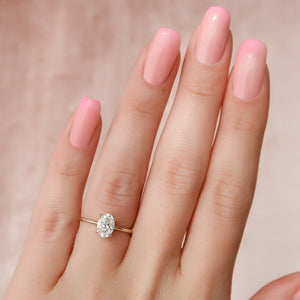 The Maia Set With A 3 Carat Oval Lab Diamond