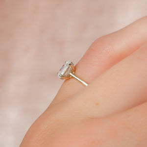 The Maia Set With A 3 Carat Oval Lab Diamond