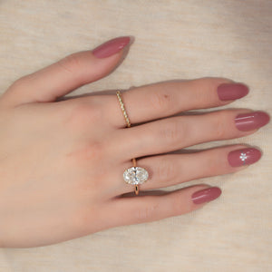 The Maia Set With A 3 Carat Oval Lab Diamond