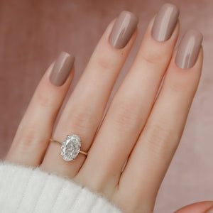 The Maia Set With A 3 Carat Oval Lab Diamond