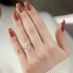 The Maia Set With A 3 Carat Oval Lab Diamond