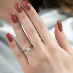 The Maia Set With A 1 Carat Princess Lab Diamond