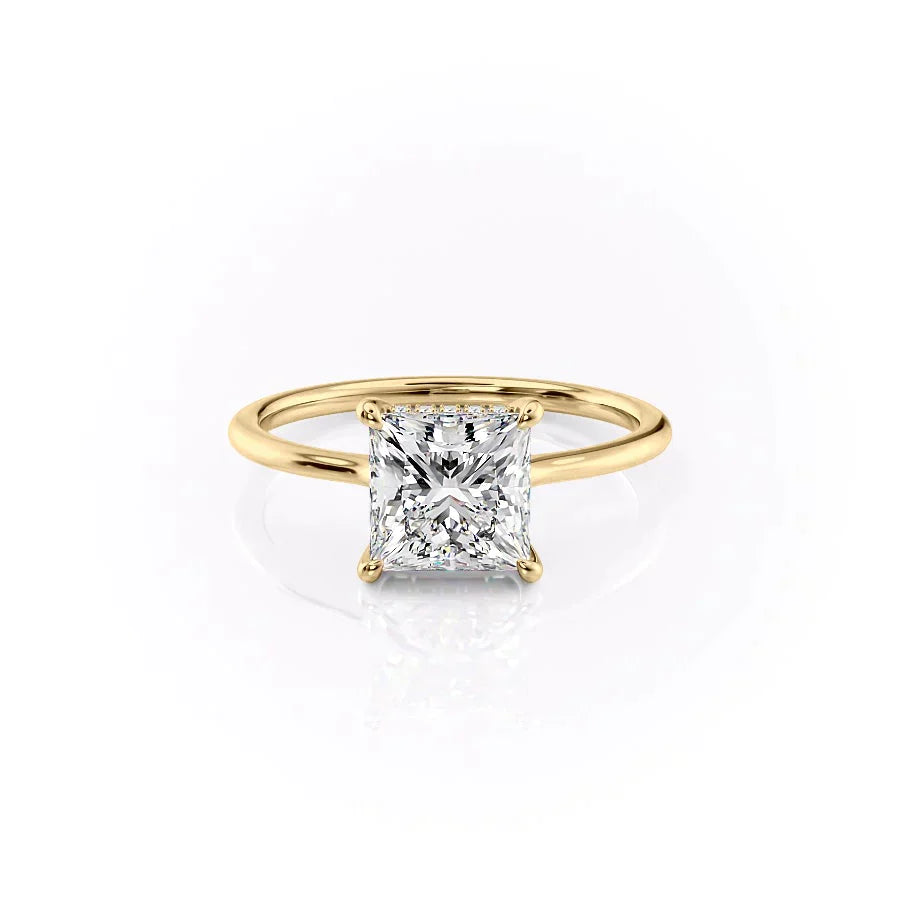 The Maia Set With A 2.5 Carat Princess Lab Diamond