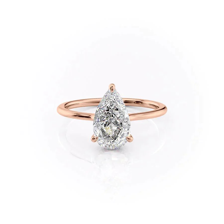 The Maia Set With A 1.5 Carat Pear Lab Diamond