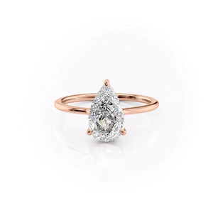 The Maia Set With A 1.5 Carat Pear Moissanite