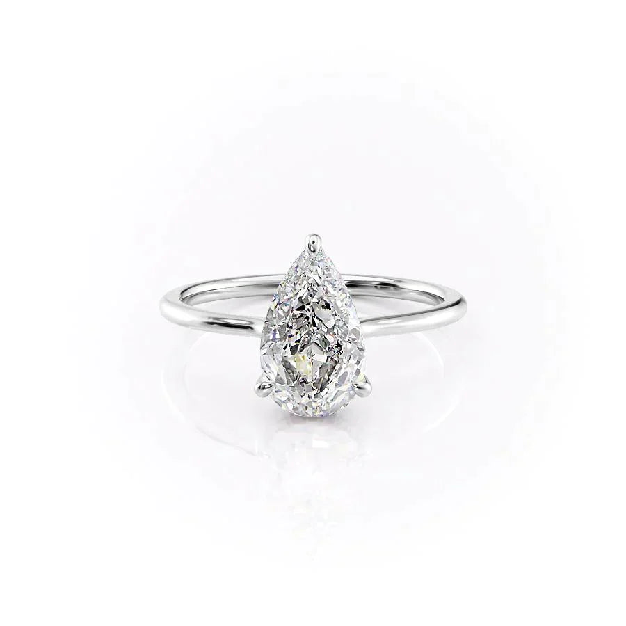 The Maia Set With A 1 Carat Pear Lab Diamond