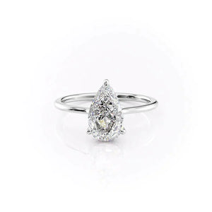The Maia Set With A 4.5 Carat Pear Moissanite