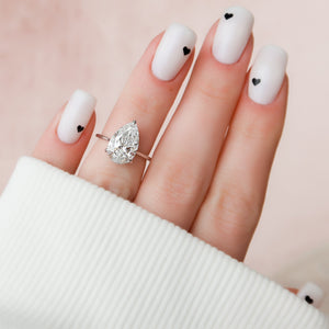 The Maia Set With A 2 Carat Pear Lab Diamond