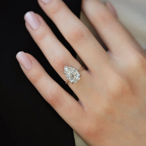 The Maia Set With A 2 Carat Pear Lab Diamond
