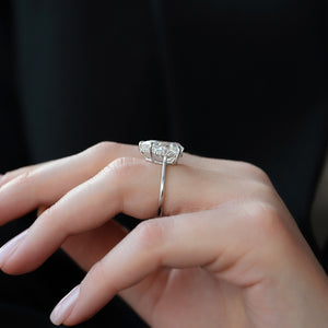 The Maia Set With A 2 Carat Pear Lab Diamond