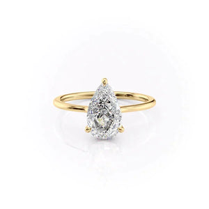The Maia Set With A 3.5 Carat Pear Moissanite
